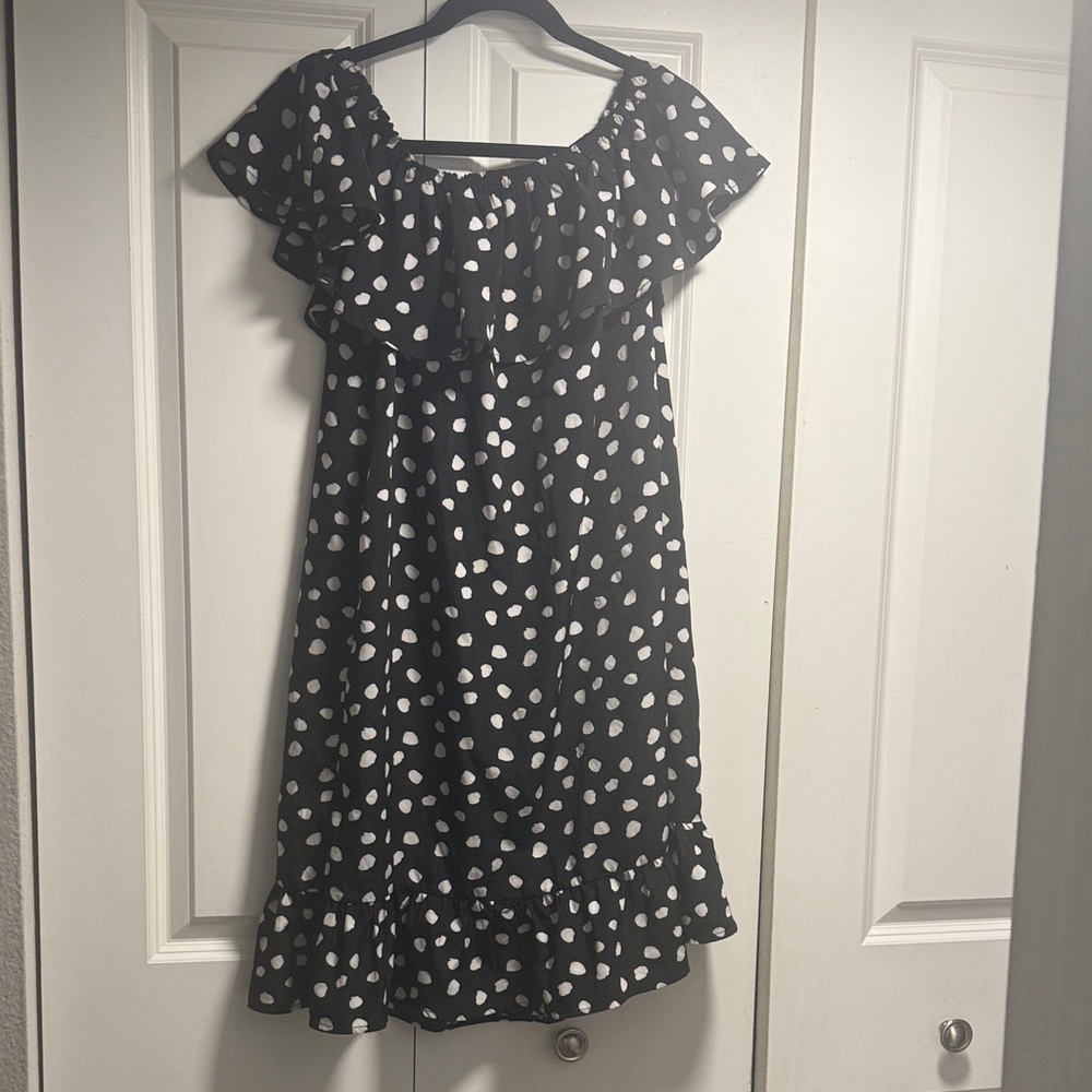 Merona Black and White Polka Dot Dress Size XXL